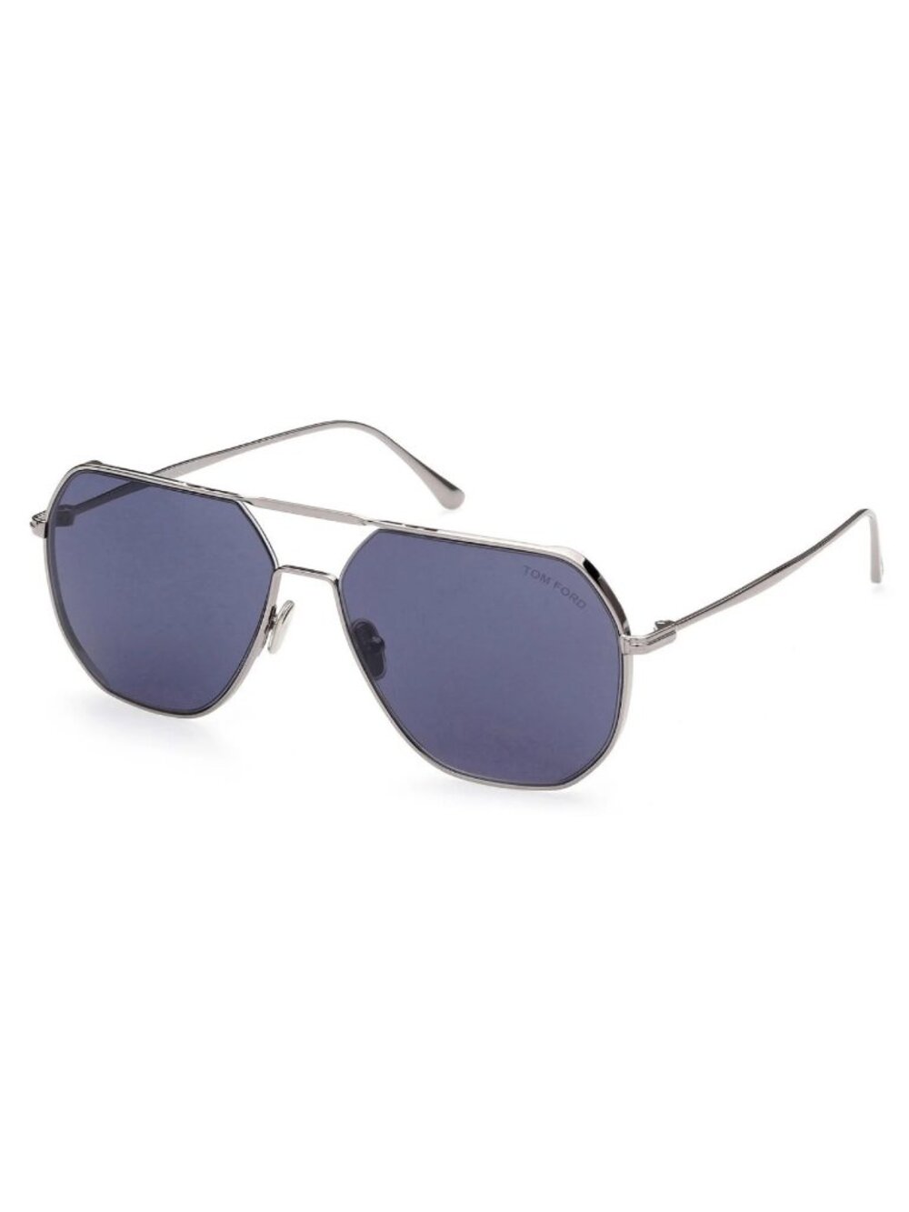 NWT Tom Ford FT0852 14V Silvre Blue Aviator Sunglasses TF852